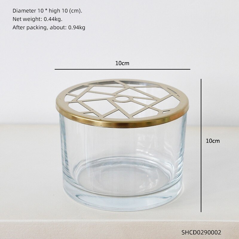 Moderne glasvase med metallåg vase blomstervaser til blomster boligtilbehør moderne nordisk dekoration hjem: B