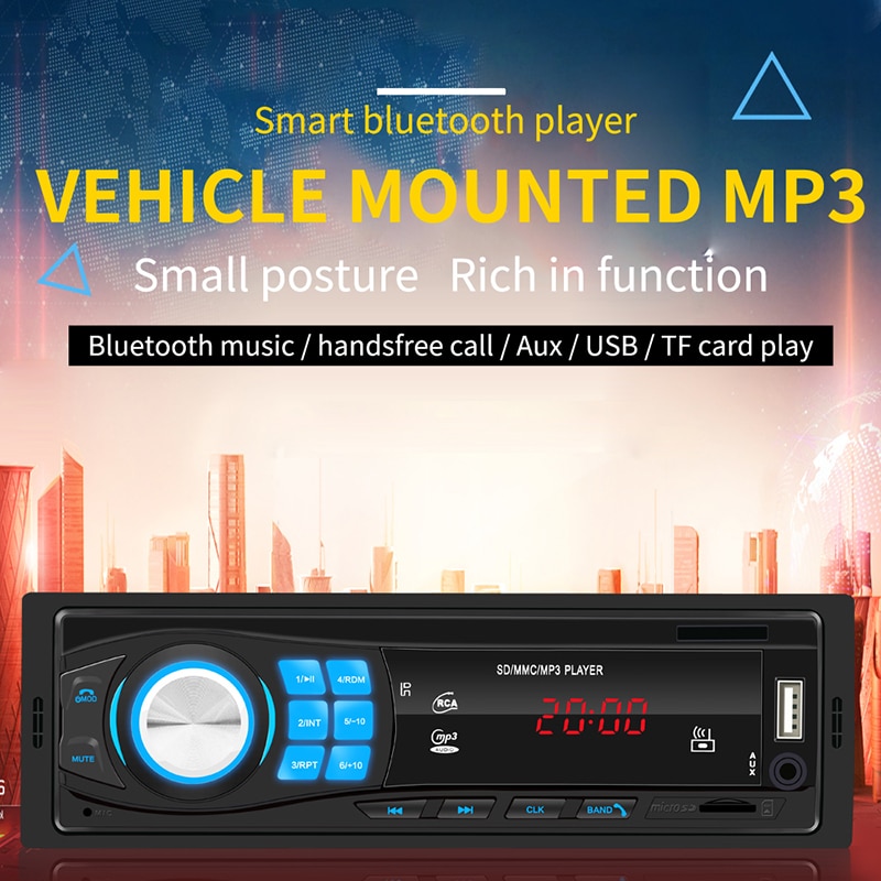 8013 1 DIN Car Stereo MP3 Player In Dash Head Unit USB2.0 AUX Radio Receive Vintage Car Classic Stereo Audio FM