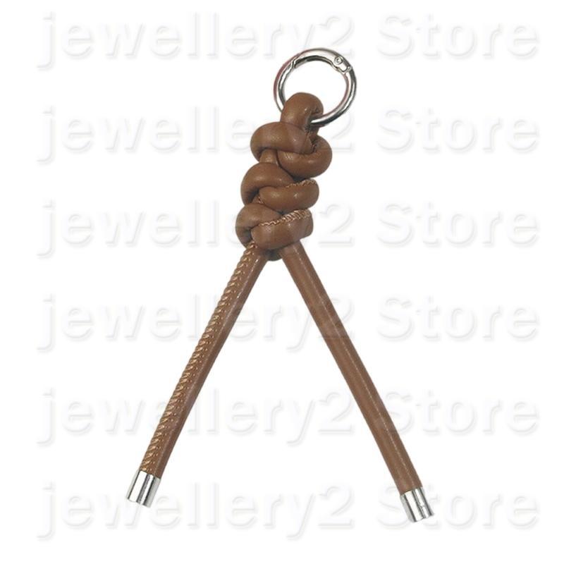 C9GF Trendy Handwoven PU Lederen band Key Ring Weaving Keychain Pendant voor meisjes: T88
