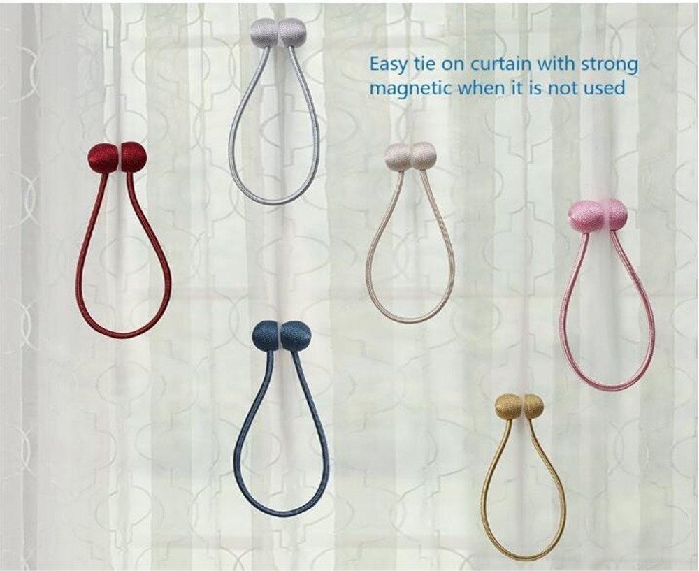 2 stuks Gordijn Gesp Magneet Bal Gordijn Vastzetmogelijkheden Terugloopsper Gesp Clips Gordijn Kerst Decoratieve Home Accessories