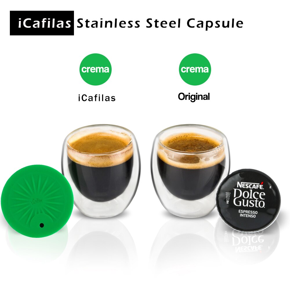 Refillable Capsule For Dolce Gusto Reusable Pod Coffee Machine 4th Generation Crema Maker Nespresso Original Capsule Adapter