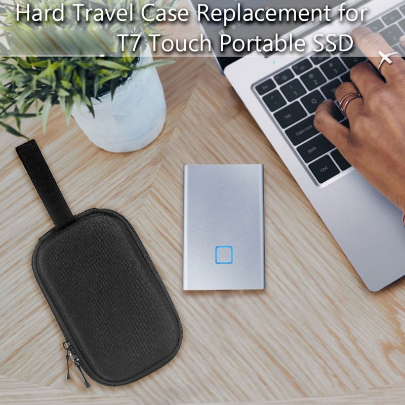 Shockproof Carrying Case + Silicone Cover Combo for Samsung T7 Touch SSD 500GB 1TB 2TB External Solid State Drives