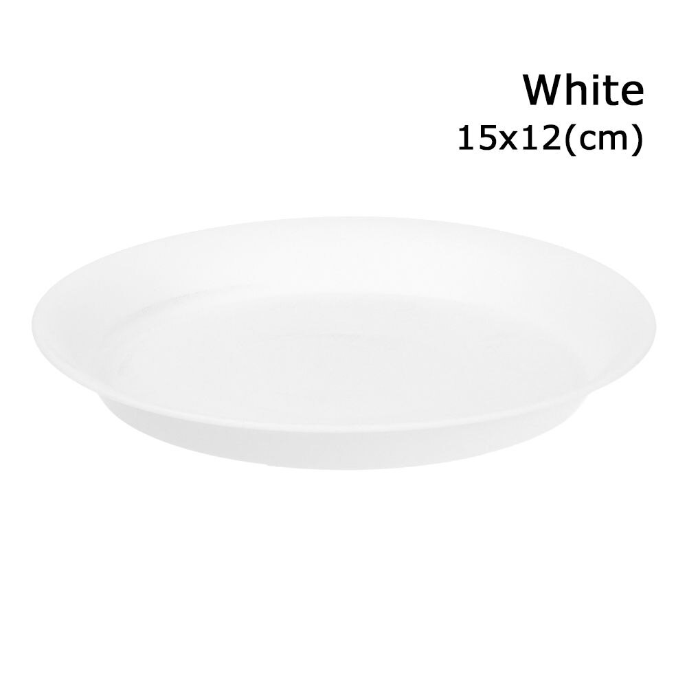 Soucoupes pour plantes, plateaux d'égouttage en plastique, soucoupes pour Pot de fleur d'intérieur et d'extérieur rond de 7cm/98cm/117cm/135cm/15cm, 3 pièces: white-15x12cm
