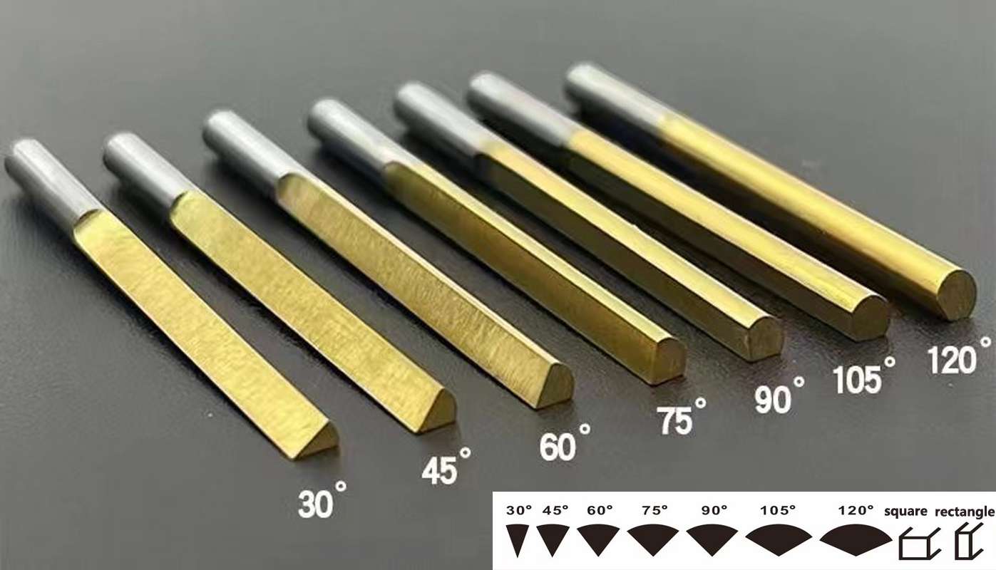 Wolfram Stahl Winkel Cutter Gravur Messer Schmuck Pneumatische Stichel Zubehör Spachtel Dreieck Metall Klingen DIY Machen Werkzeuge
