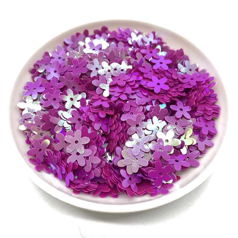 500Pcs/Lot 10mm Sequins PVC Flat Flower Shape Loose Sequin Paillettes Sewing Craft DIY Scrapbooking: 03