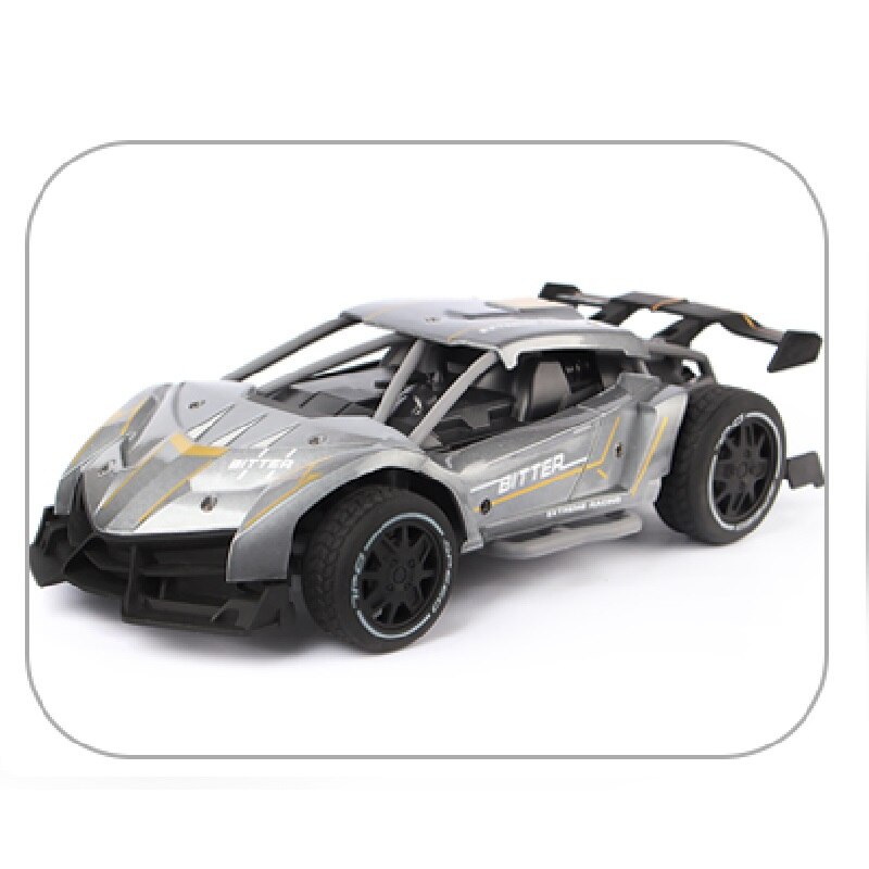 Electronic Mini RC Car 4 Channel 2.4G 360 Degree Rotating 1:20 Remote Control Vehicle 15 Km/h Alloy Racing Speed Car Toys: YK37-SL-3358-2-Gray