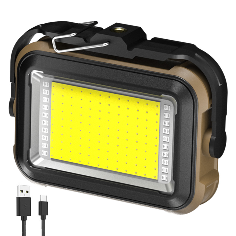 Luz de trabajo solar Luz de inundación al aire libre Carga USB Luz mecánica de camping Banco de energía móvil para taller de garaje de sitio de construcción: Rojo