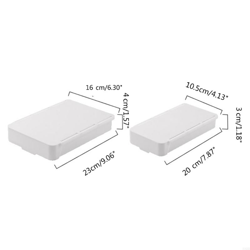 652F Under Desk Drawer Set Convenient Storage Box Adhesive Drawers Undermount Sliding Drawers for Offices and Schools