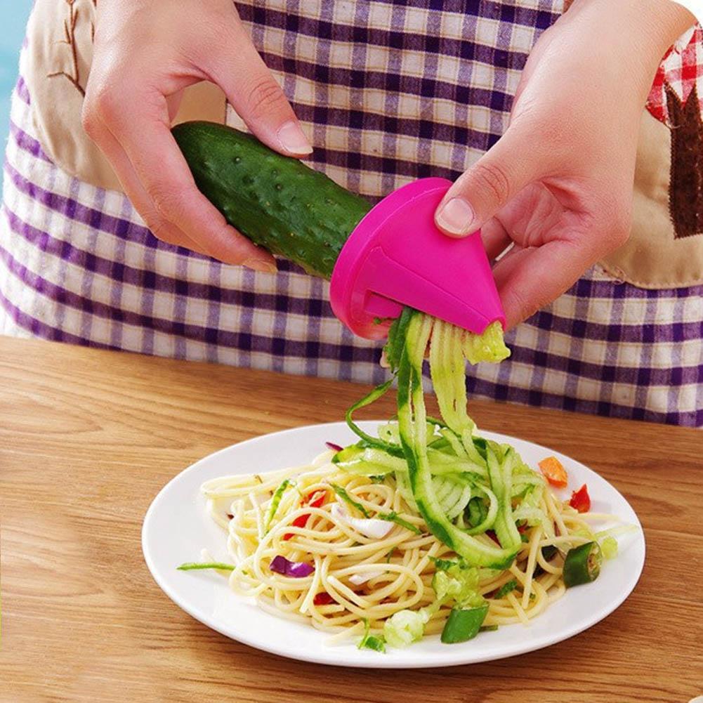 1 ud. Cortadora de zanahoria en espiral para frutas y vegetales, cortador en espiral de rábano y pepino, rebanadora espiralizer rallador, utensilios de cocina