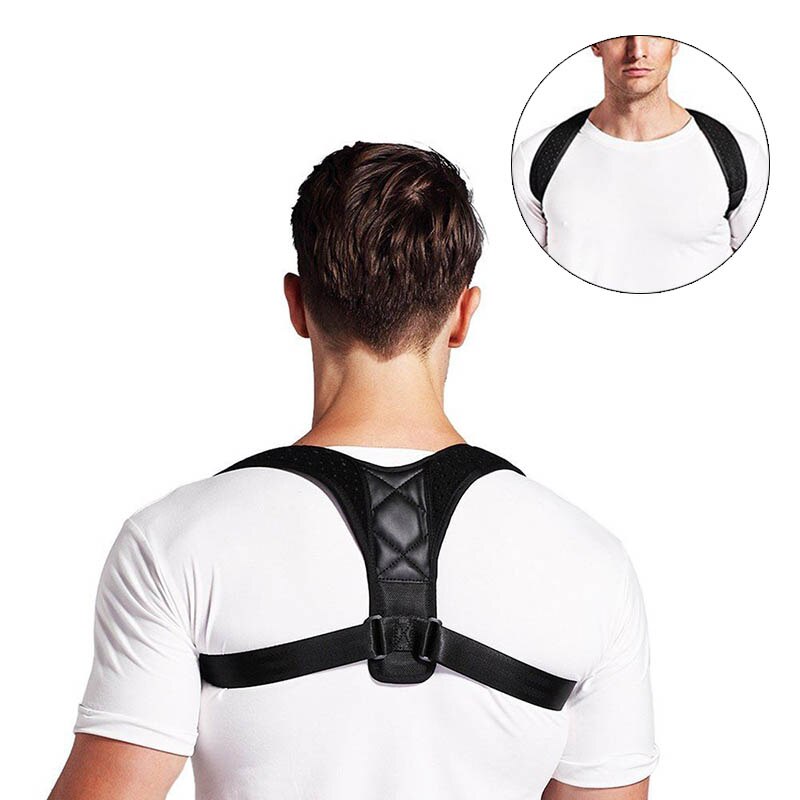 Posture corrector justerbar ryg skulderstøtte korrektionsbælte til voksne børn kravebenet rygsøjle bagside skulder lænden: Default Title