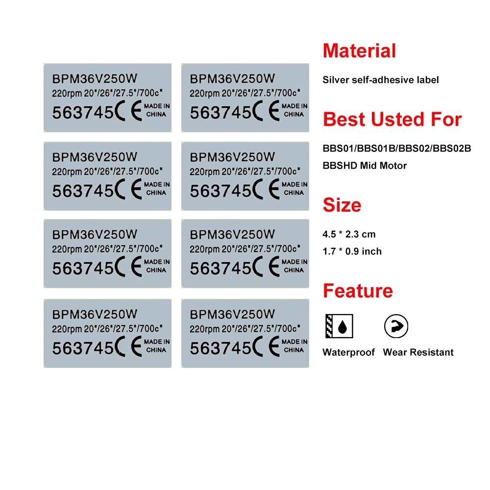 BBS 36V 250W silnik typu middrive naklejka zestaw robić konwersji roweru na elektryczny naklejka na piasta koła Dirve eBike 350W 500W 750W 1000W Moto