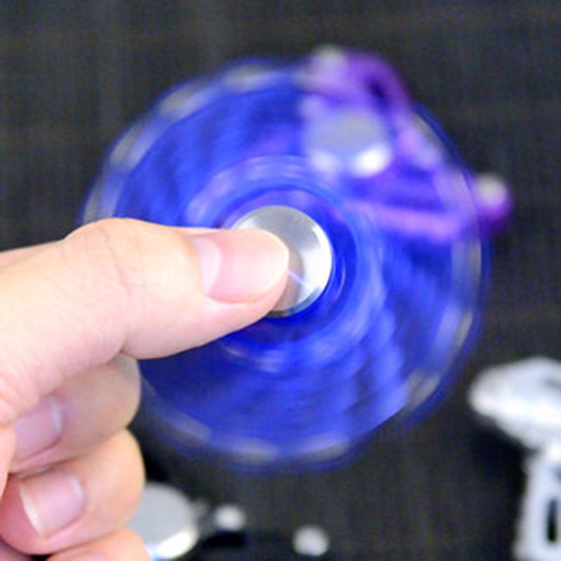 Färgglad regnbåge metall tri hand fidget spinner med höghastighetslager för autism rotation anti stress leksaker för vuxna barn