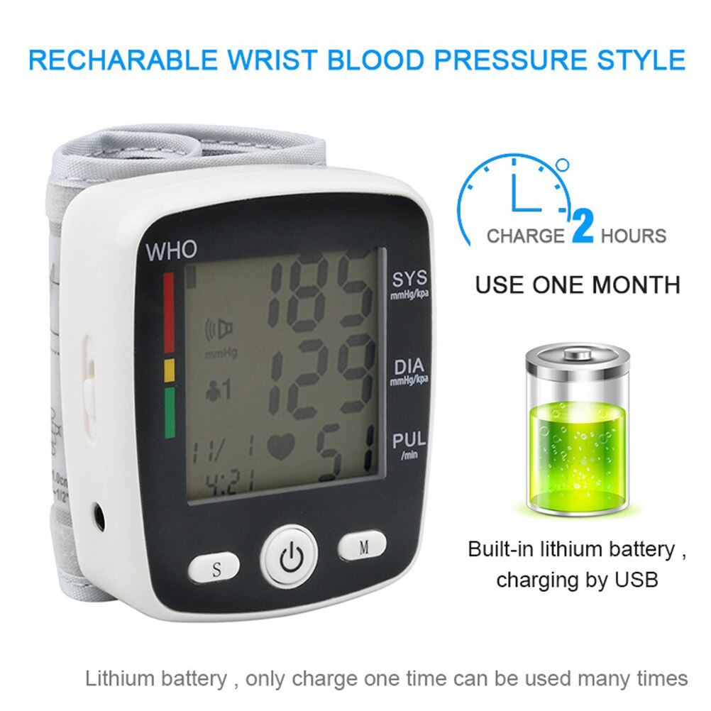 Pols Bloeddrukmeter Bloeddruk Presure Meter Monitor Hartslagmeter Draagbare Bloeddrukmeter Pulsometer Bloeddruk