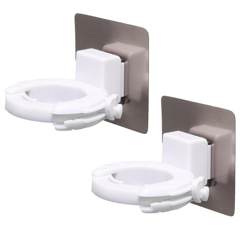 10 pcshand sanitizer krog slagfri sømløs vægmonteret holdbar shower gel flaske rack dispenser flaskeholder: 2 stk 0-40mm