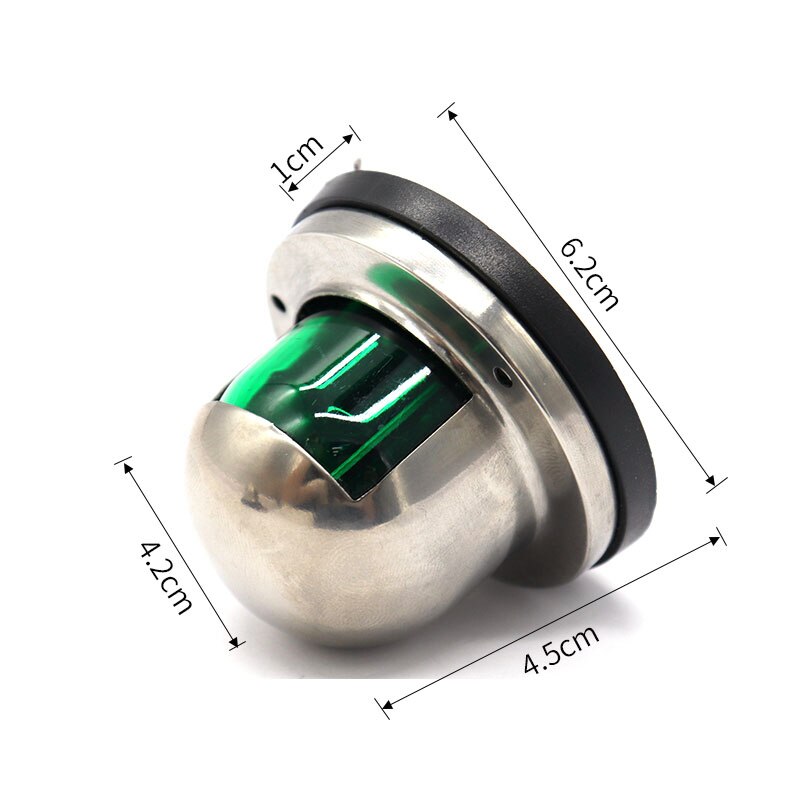 2pcs 12V Dc Red and Green Led Navigation Lights 304 Stainless Steel Navigation Lights, Used in the Base of Yacht Accessories