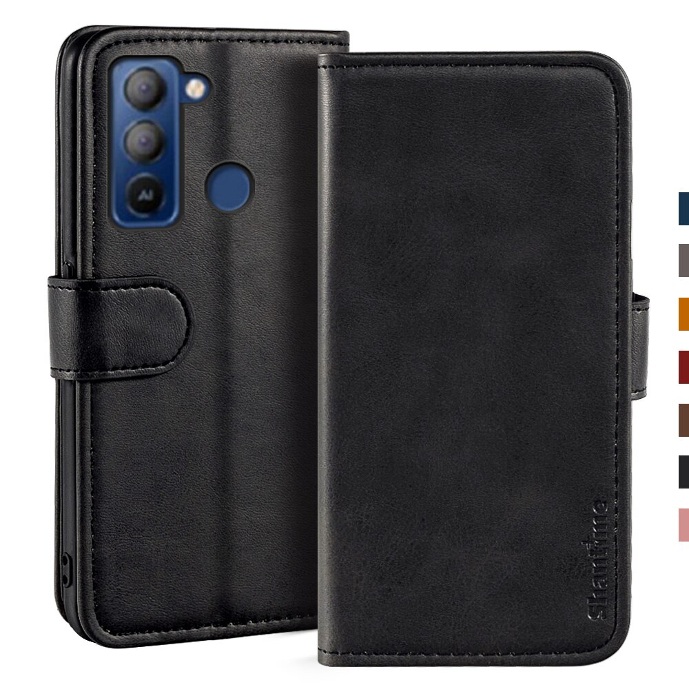 Coque en cuir pour Tecno Pop 5 LTE, étui portefeuille magnétique, Coque de téléphone avec support: For Tecno Pop 5 LTE / Black