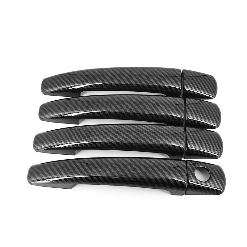 Para Peugeot 308 sw cc RCZ 2007 cromo fibra de carbono manija cubierta TRIM accesorios de estilo de coche