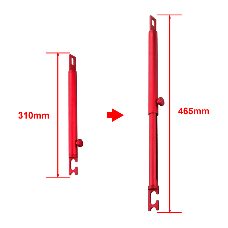 Stützstange zum Polieren von Autos, 32–48 cm, einziehbare Aluminium-Haltewerkzeuge für Fahrzeug-Kofferraumdeckel, Türbefestigungswerkzeuge