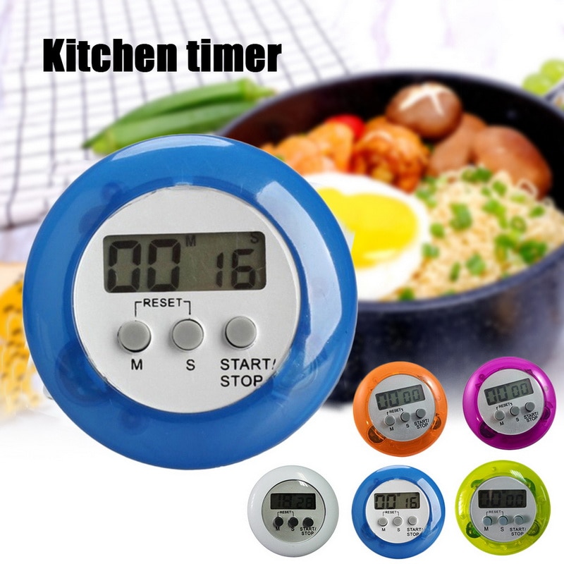 1Pc 5 Kleuren Super Dunne Lcd Digitale Scherm Kookwekker Vierkante Koken Tellen Countdown Alarm Magneet Klok