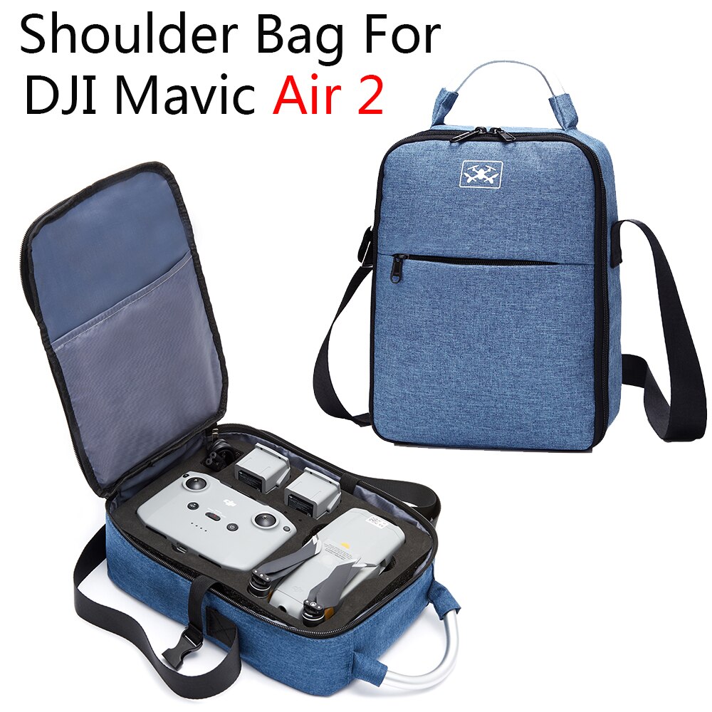 DJI Mavic Air 2 Bag Water Resistant Portable Air 2 Carry Case Handbag Dji Air 2 Bag Case Drone Accessories: blue shoulder bag