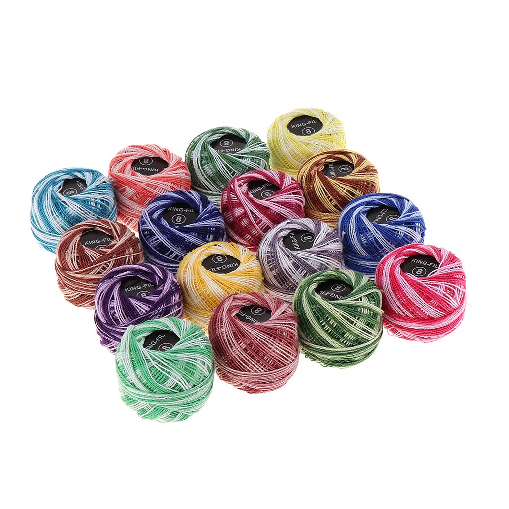 16Pcs Cotton Embroidery Thread All Purpose Cotton Threads Cross Stitch Floss Sewing Thread All Purpose Cotton Threads