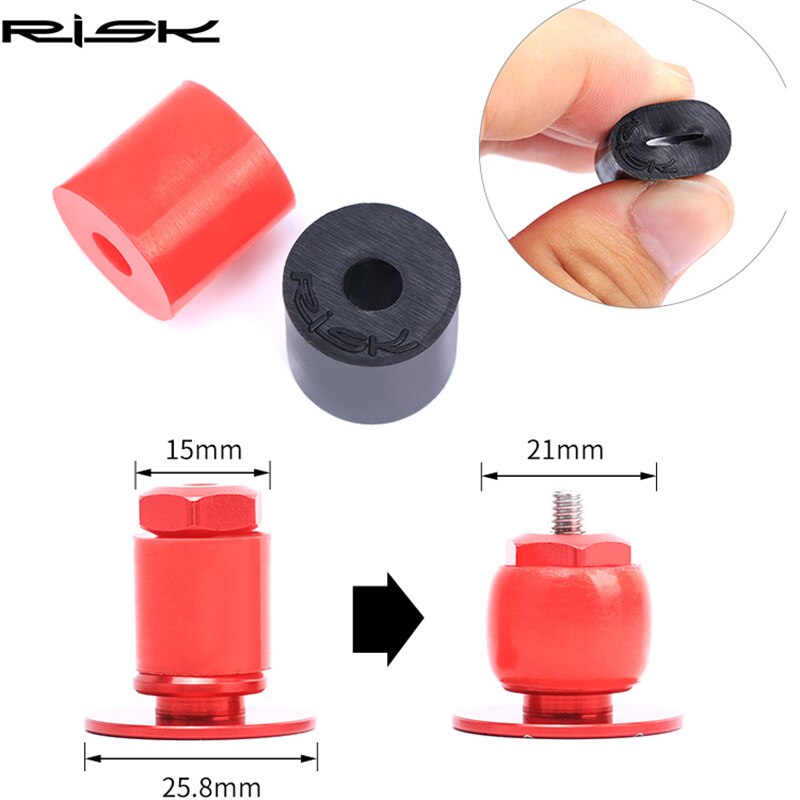 RISK Road Bike Handlebar Ends Bicycle Grip Ends Caps Racing Road Bicycle Cycling Handle Bar Plug Ends Aluminum Bar Ends Plugs