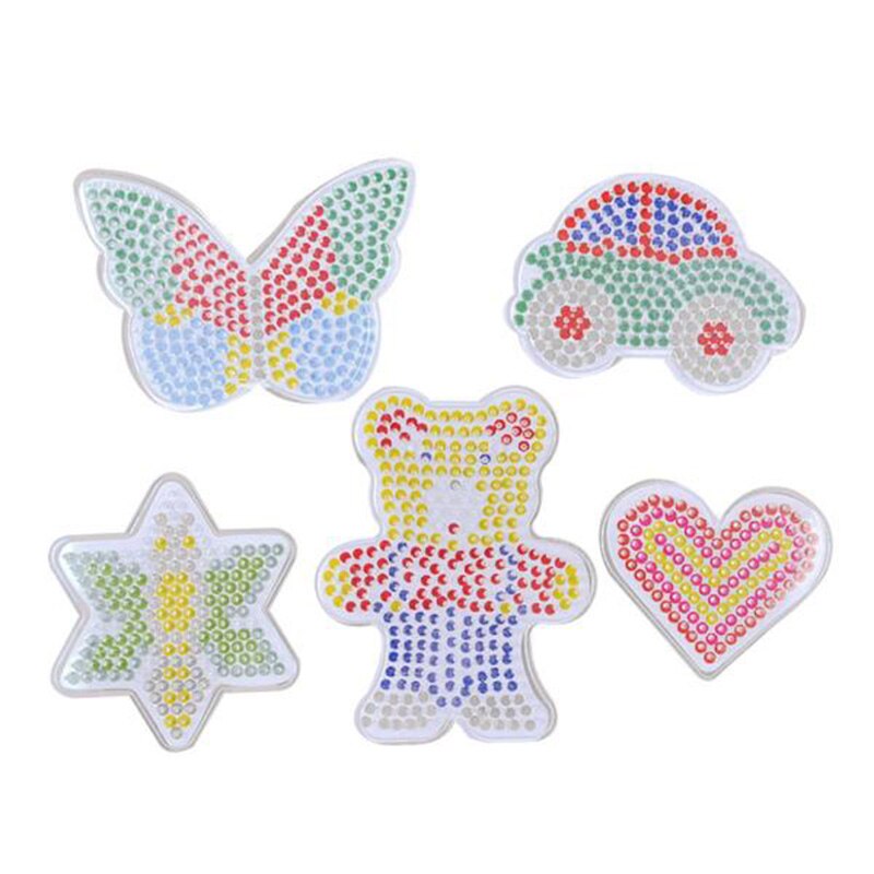 5 millimetri Hama beads Tavole Forate di Plastica Trasparente 2.6 millimetri Fusibile Perline di Ferro giocattoli di puzzle di puzzle perler perle di giocattoli per i bambini ragazzi