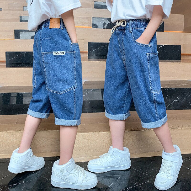 freundlicher Jungen kurze Hose Jungen Strand Hosen kurze Hose Jugendliche Sommer Denim kurze Hose lässig Böden freundlicher Kleidung Für 4-14 Jahre freundlicher Hosen