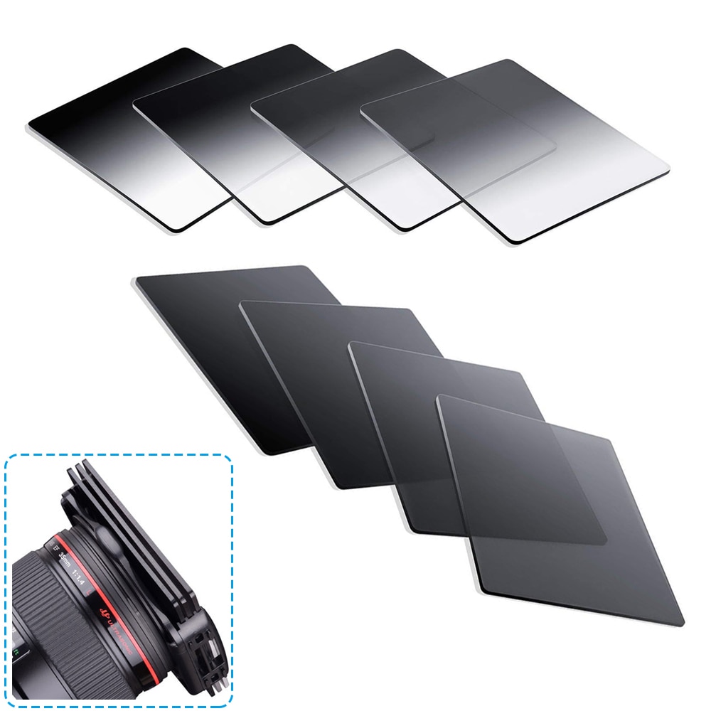 Filtre carré polychrome gris gradué ND2 ND4 ND8 ND16 filtre à densité neutre pour Kit de filtre série Cokin P pour appareil photo reflex numérique