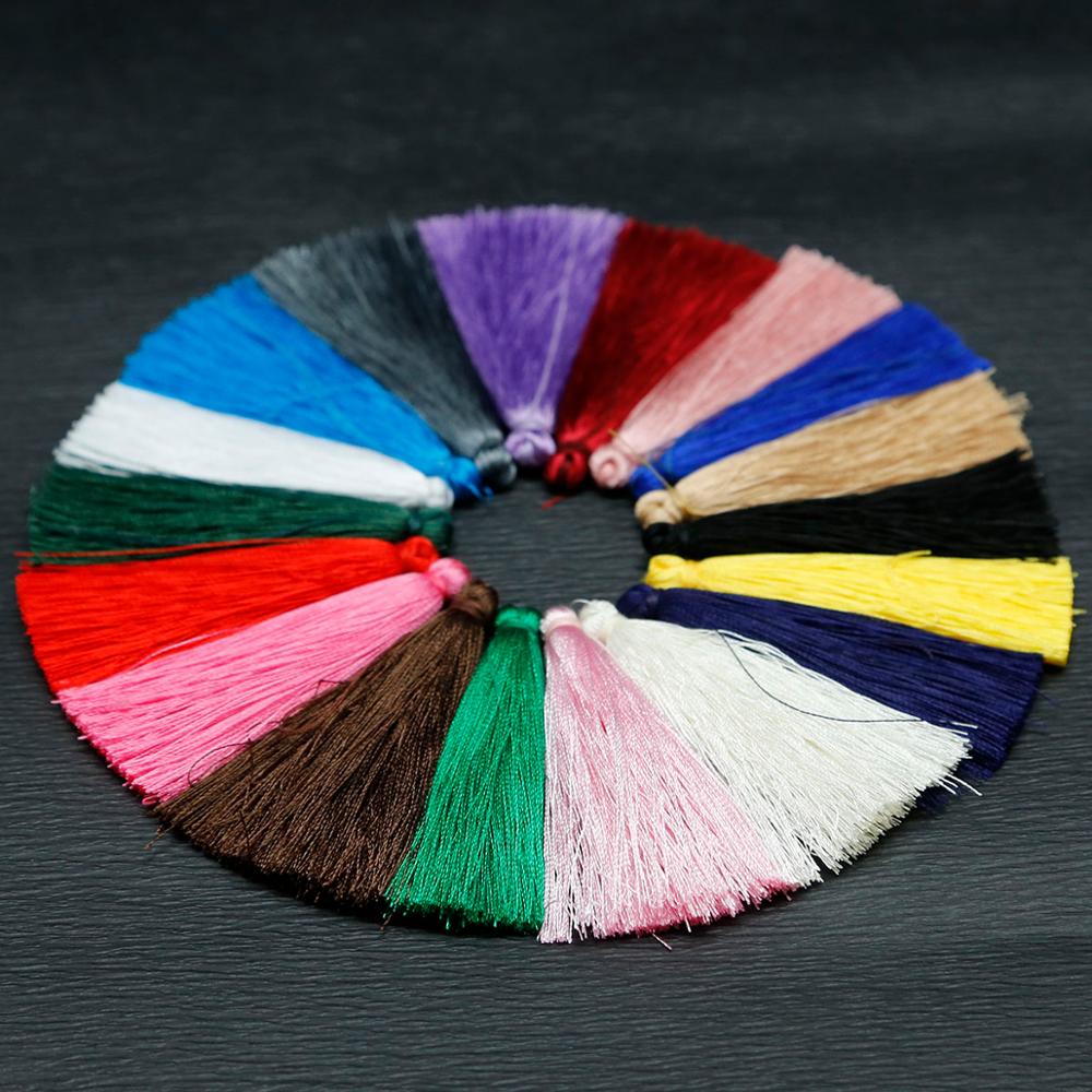 Franges en Imitation soie 2/10 pièces | Glands à suspendre, pointes de corde pour bricolage, porte-clés couture rideau accessoires pompon