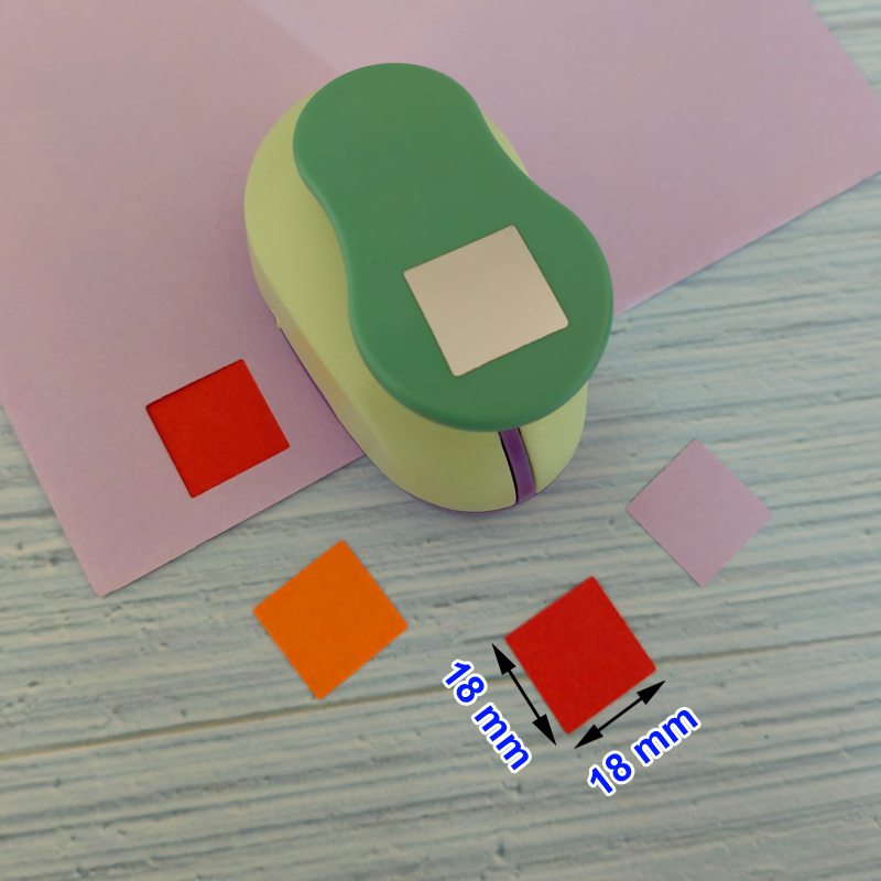 11mm 18mm Square shape EVA foam punches paper punch for greeting card handmade DIY scrapbooking craft punch machine: 1pc 1.8cm