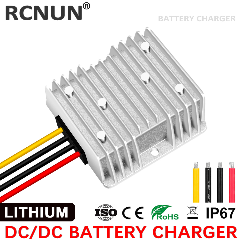 Rcnun 8-36V Naar 12.6V 13.8V 14.5V 16.8V 5A 8A 10A Boost Buck Dc dc Lader 12V Lithium Batterij Opladers Voor Dual-Batterij Systeem