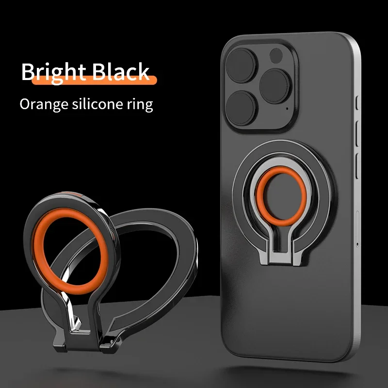 Mobiele telefoon vingerring magnetische houder voor Magsafe magneetbeugel 360 ° Graden rotatie standaard: Oranje