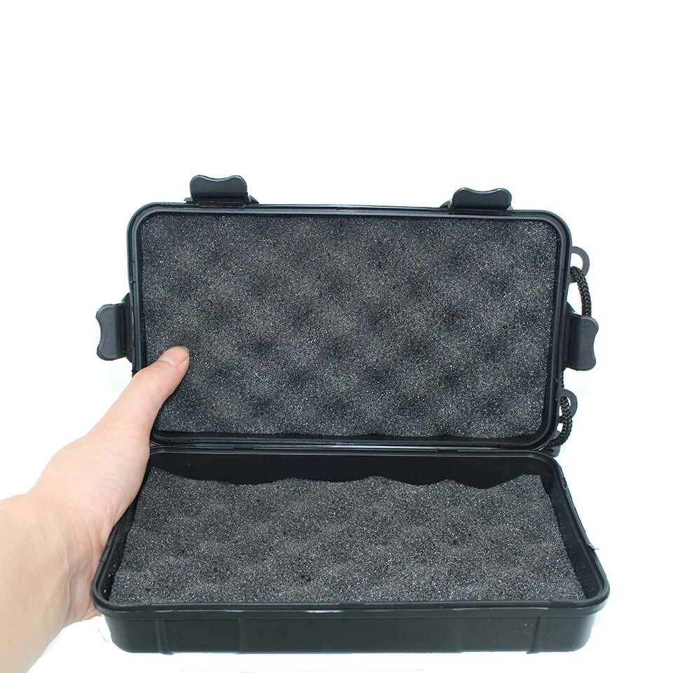 Caja de luz Universal de plástico para linterna, caja de luz, 19cm x 10cm x 6cm, resistente al agua, anticaída, color negro, accesorios de iluminación