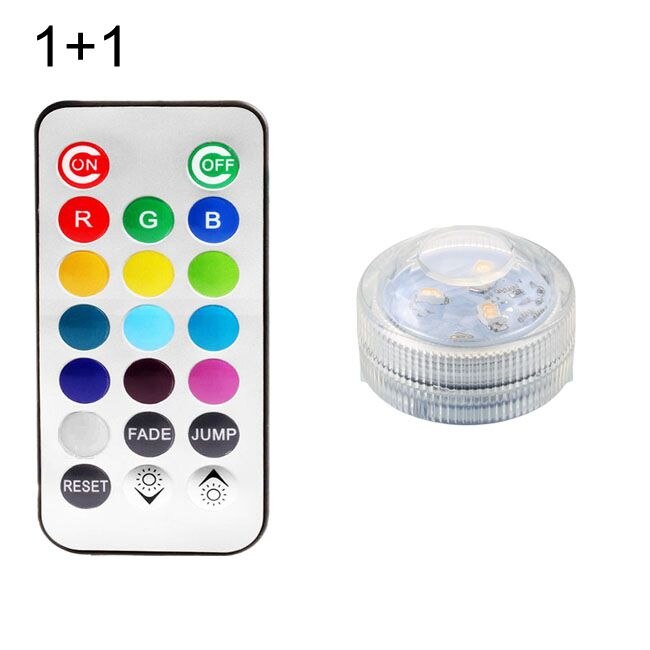 13 Kleuren Smd 3528 Rgb Led Dompelpompen Onderwater IP68 Licht Met Afstandsbediening Lamp Voor Badkamer Zwembad Fontein Decor: 1 controller 1 lamp