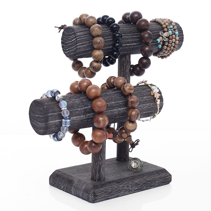 Lightweight Wood Jewelry Display Stand - Necklace Bracelet Holder Organizer for Display: 1