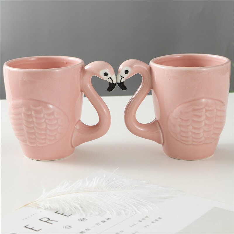 Exquisite 3D Flamingos Coffeware Sets,Super Beauty Coffee Mug Cup Teapot Girl Birthday ,coffee pot tea set Christmas