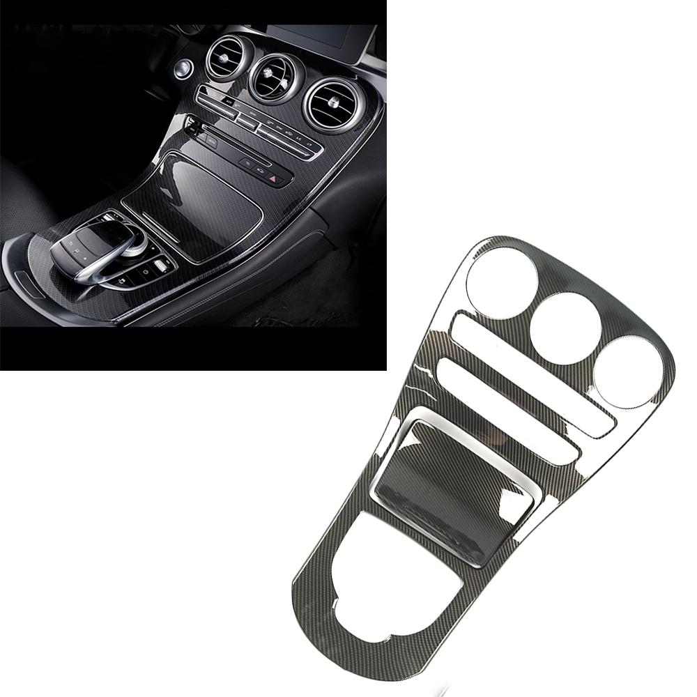 Garniture de couverture de décoration de panneau de Console centrale de voiture pour Mercedes Benz classe C W205 GLC X253 autocollant d'aspect de carbone ajouter sur