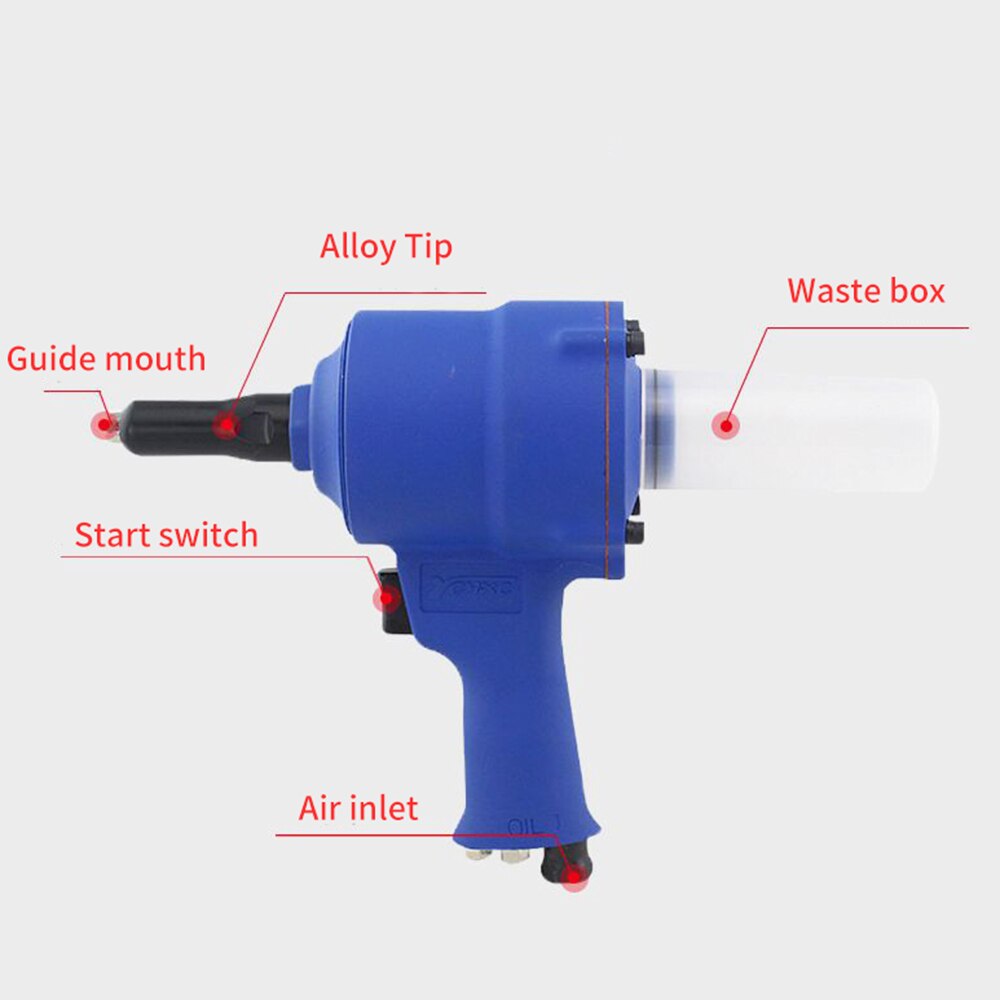 Pneumatisk spikpistol pro air riveter elmanövrerad riveter air power mångsidiga nitmutterpistoler för 2.4mm 3.2mm 4.2mm 4.8mm