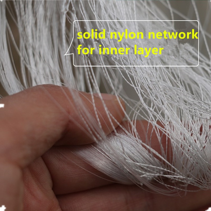 Red de enmalle de 3 capas h1.4 M * L24M, 3cm-6cm, trampa de peces, Red de nailon multifilamento, red de pesca, Red de fregadero, suministro de pesca