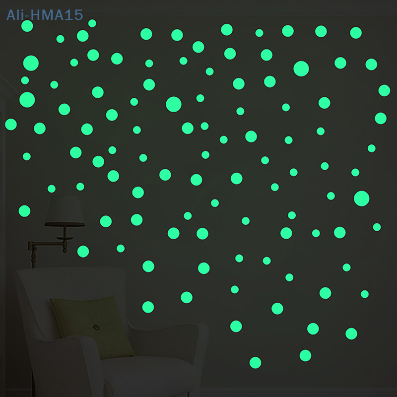Pegatinas de pared de puntos luminosos fluorescentes para el hogar, pegatinas decorativas autoadhesivas para pared de habitación de niños, bricolaje, brillan en la oscuridad