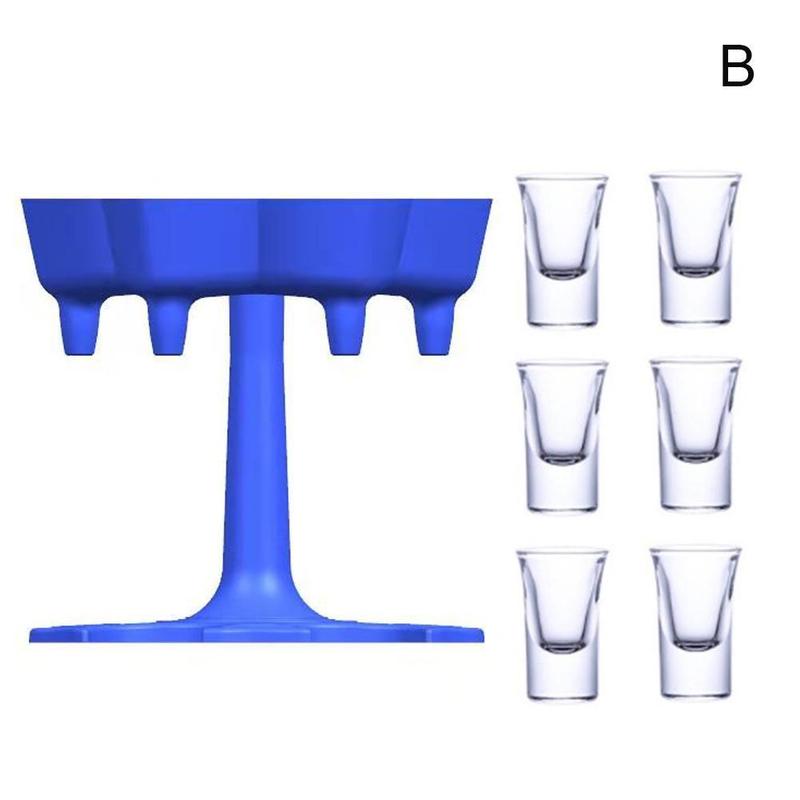 6 Shot Glass Dispenser and Holder Dispenser For Filling Dispenser Shots Liquids: B