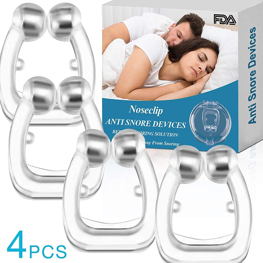 4 st mini anti snarkning snarkstoppare silikon näsklämma sleep noise guard sova dropshopping populär: Default Title