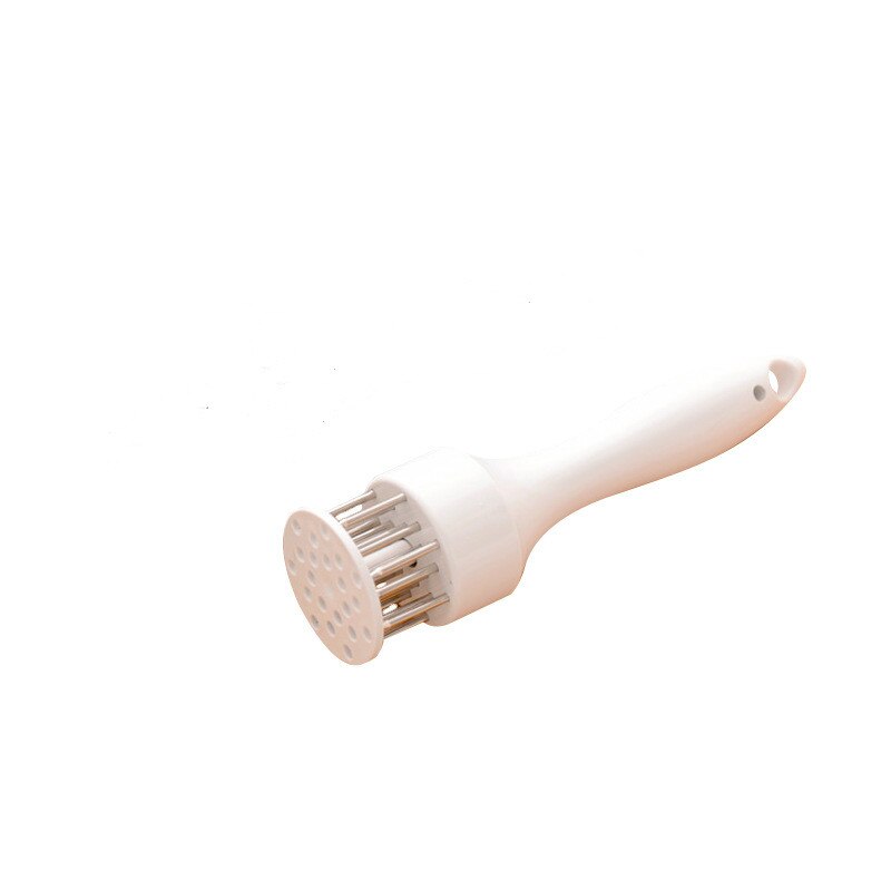 ABS + Rvs Mals Vlees Hamer Keuken Helper Tenderizer Losse Steak Karbonade Snelle Vleesvermalser Naald: White 1pc