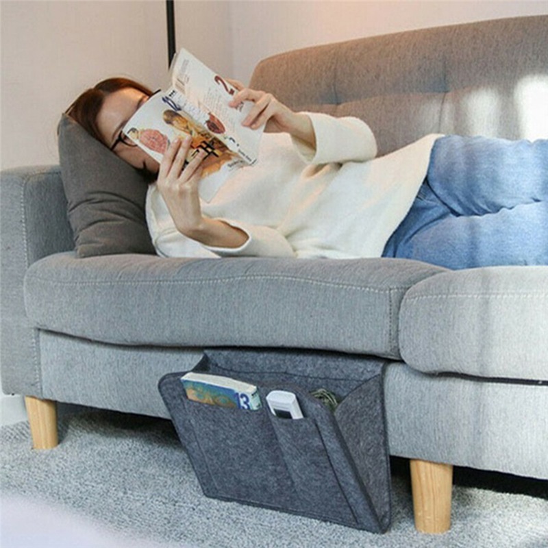 gefühlt Bett Lager Tasche Organizer Bett Pult Tasche Sofa TV Fernbedienung Kontrolle hängend Caddie Couch Lager Organizer Bett Halter Taschen