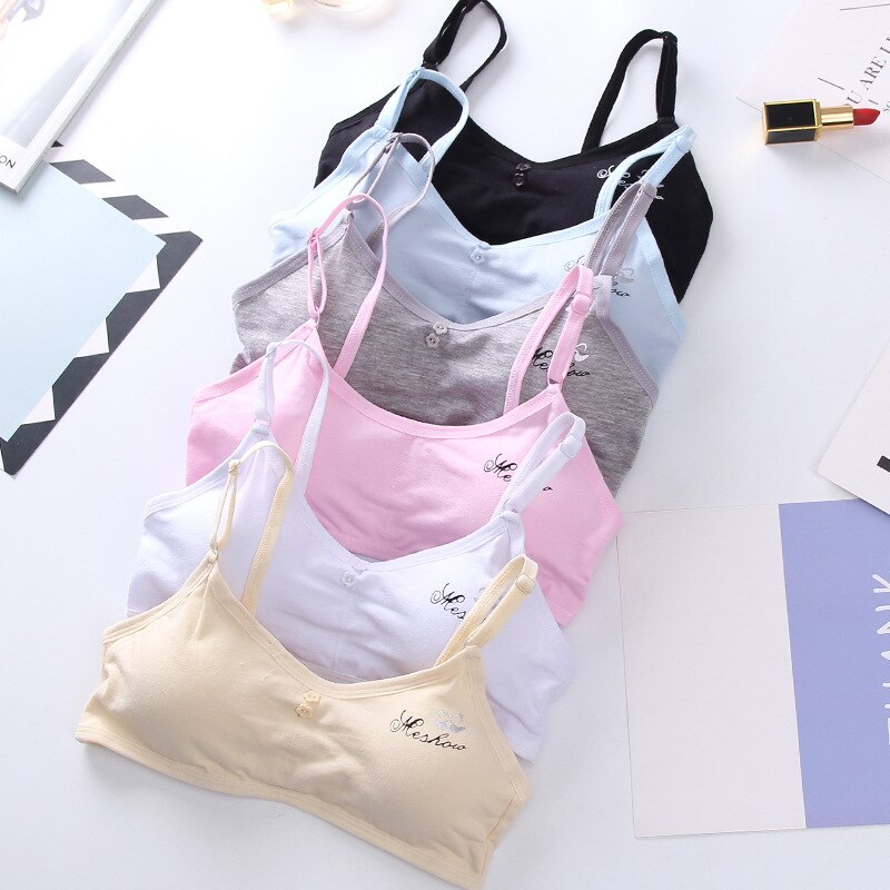 Soutien-gorge en coton pour filles et adolescentes, sous-vêtement sans fil pour adolescentes de 10 à 18 ans