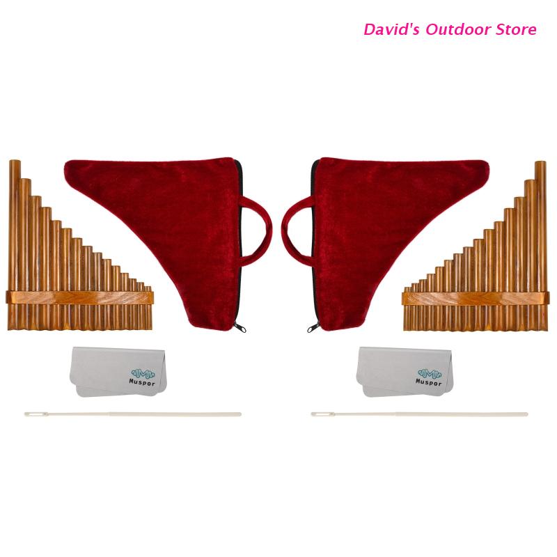 Pan Flute – pantoufles en bambou naturel, 15 tuyaux, Instrument à vent à clé G, Instrument à vent à bois (gaucher et droitier), X3UA
