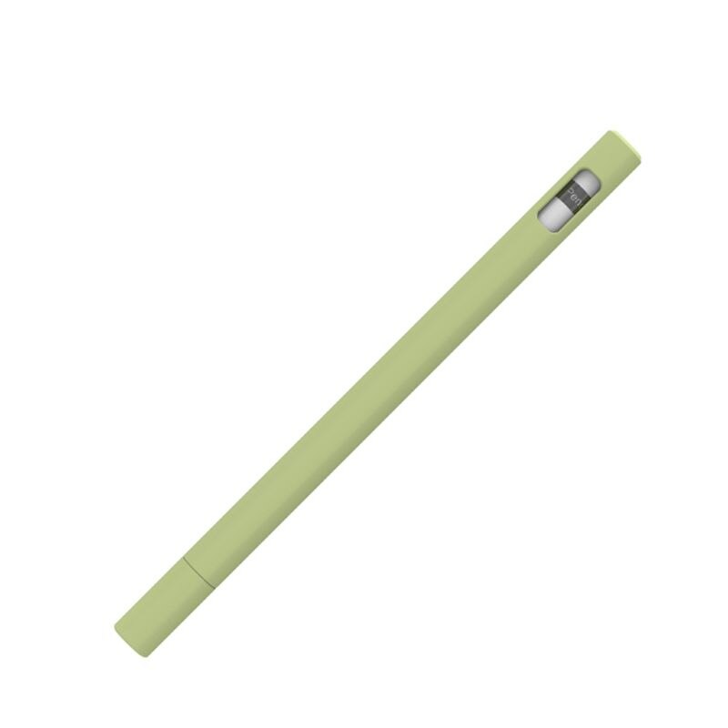 Triangle Anti-scroll Silicone Protective Case Pouch Cap Holder Nib Cover Skin For Apple Pencil 1/2 for iPad Pro Pencil 1st/2nd: Light Green Pencil 1