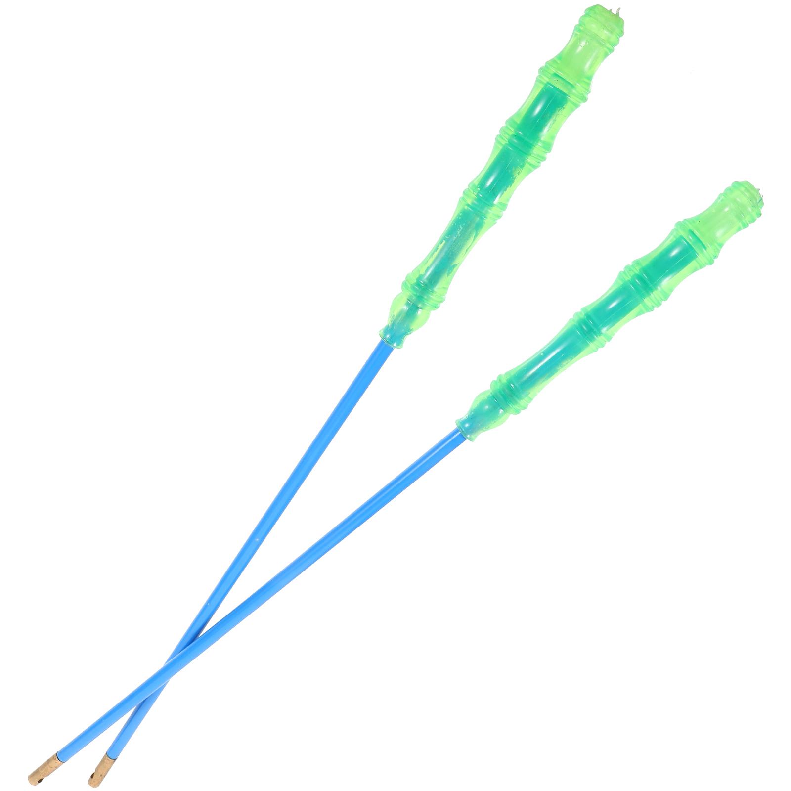 2pcs Diabolo Sticks 45cm Glass Rod Soft Handle Acrobatics Juggling Handstick Outdoor Fitness Traditional Chinese Yoyo
