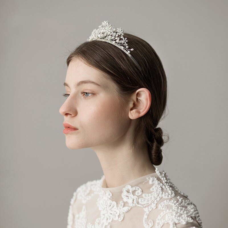 Exquisite Mini Flowers Bridal Headpiece Wedding Accessories Bride Tiara Headband Handmade Hair Crown for Women